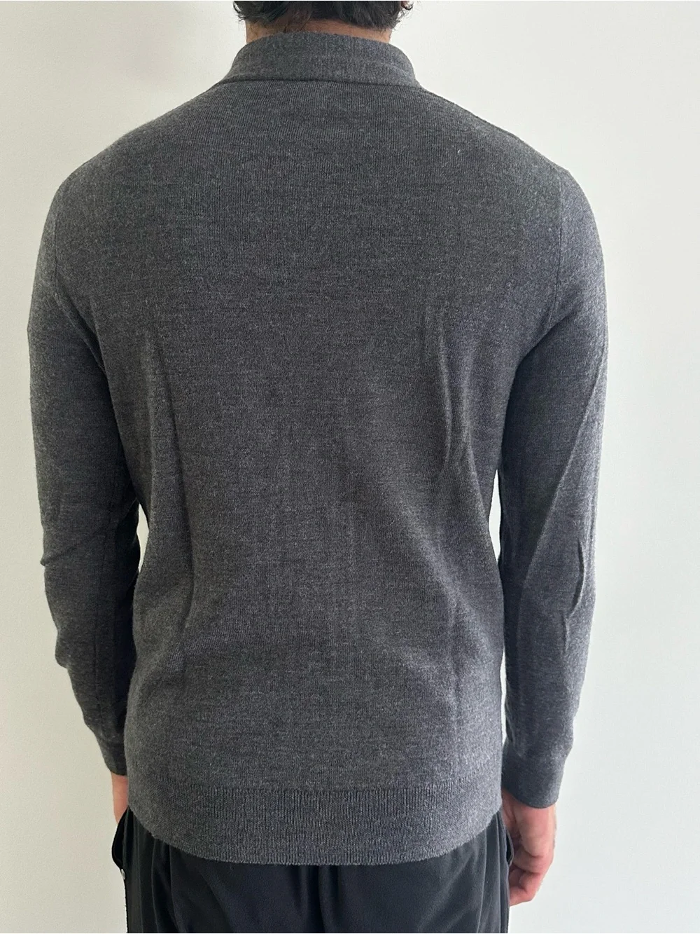 J. Crew Men's Charcoal Gray V-Neck Button Cardigan